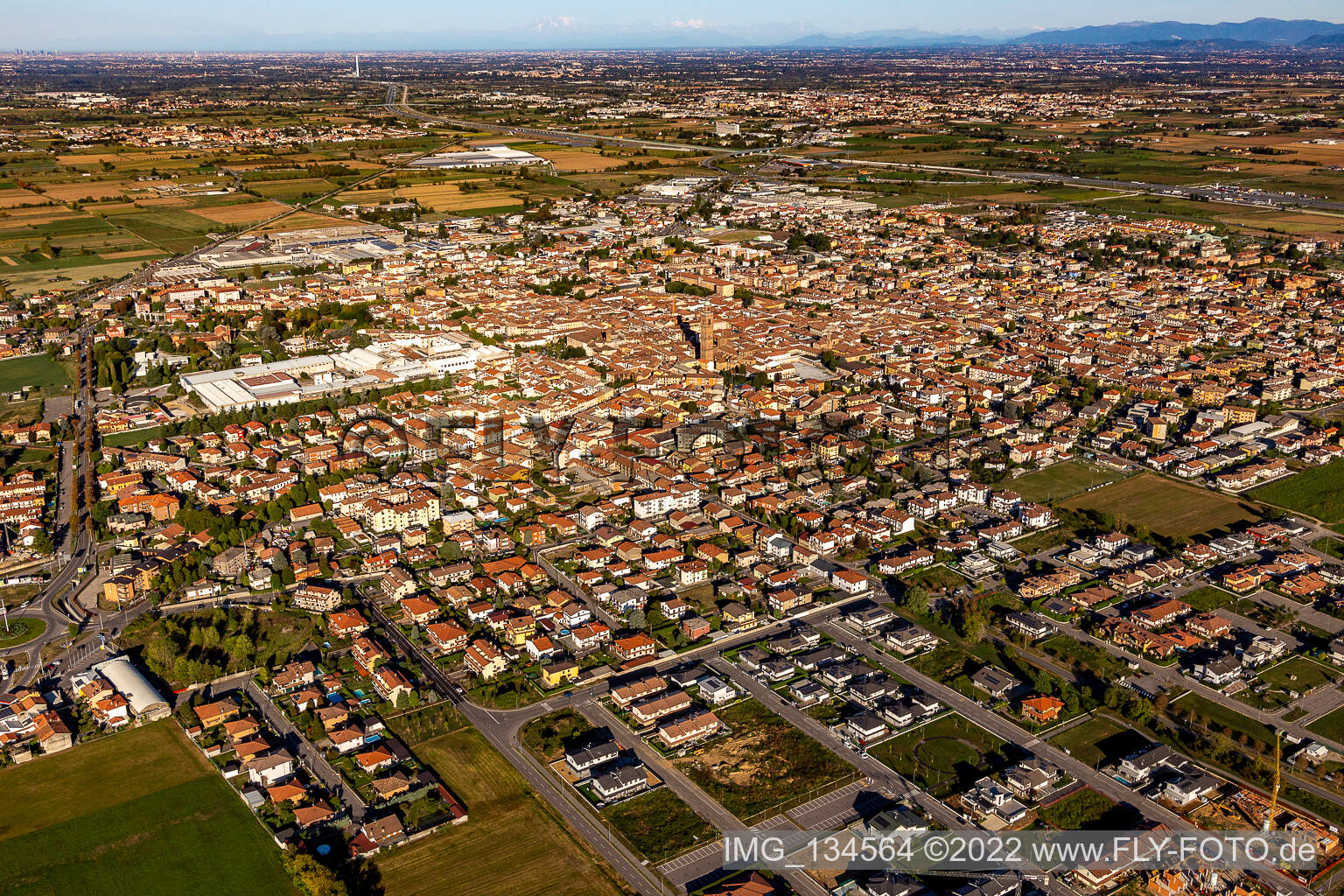 Caravaggio in the state Bergamo, Italy out of the air