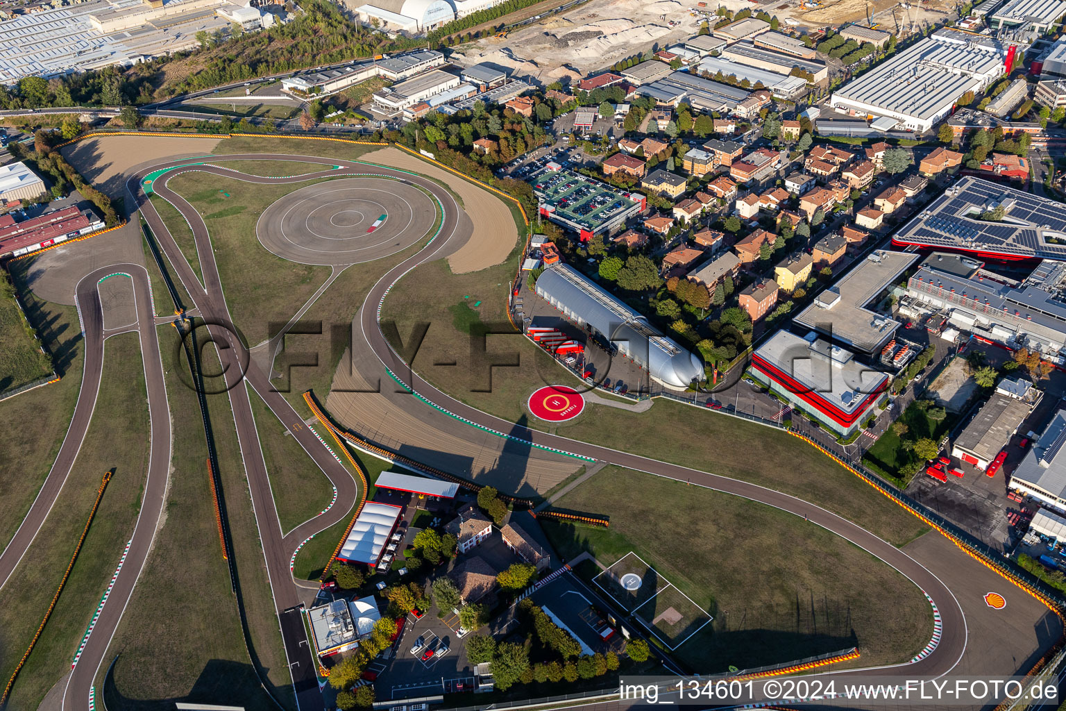 Formula 1 race track of Ferrari, Pista di Fiorano near Maranello/Emilia-Romagna in Fiorano Modenese in the state Modena, Italy