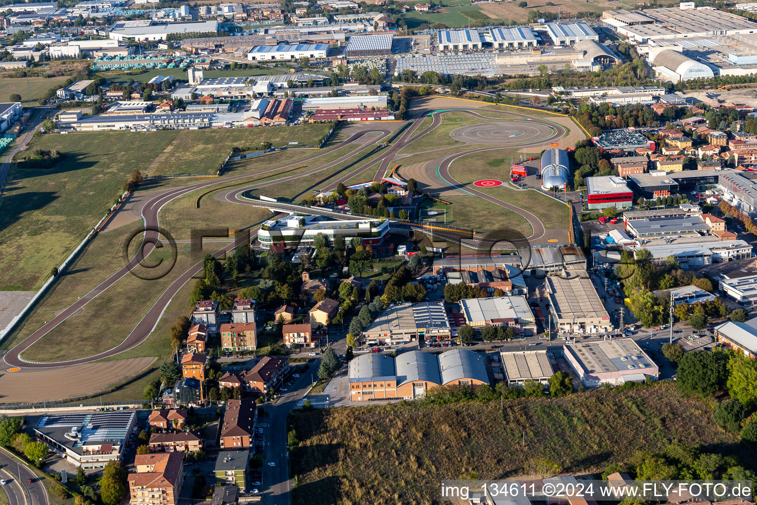 Formula 1 race track of Ferrari, Pista di Fiorano, Circuito di Fiorano in Maranello in the state Modena, Italy