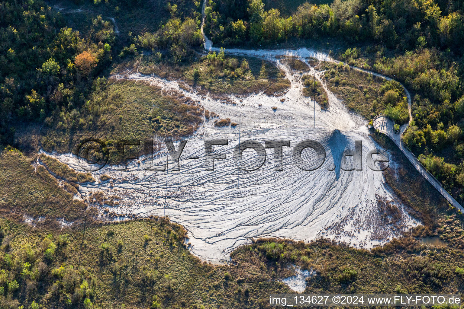 Salse di Nirano Riserva naturale Salse di Nirano in Fiorano Modenese in the state Modena, Italy out of the air