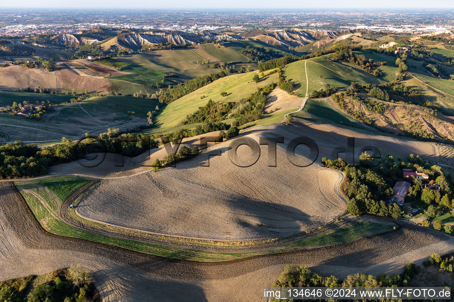 Hills on the edge of the Apennines in Fiorano Modenese in the state Modena, Italy