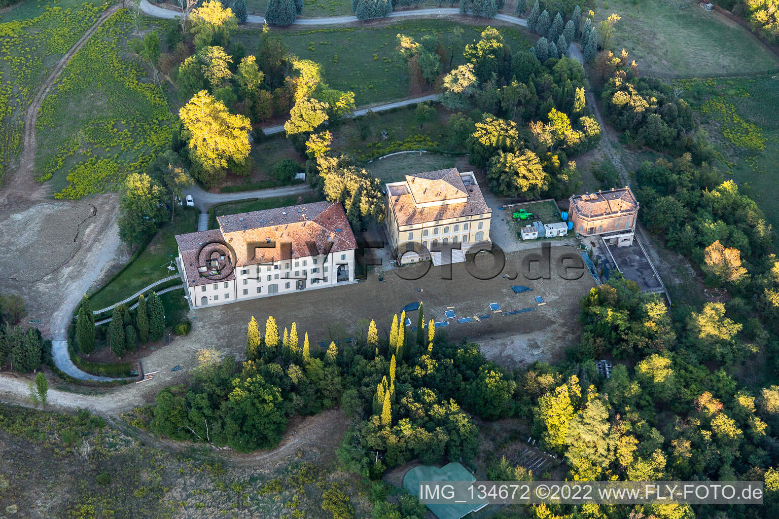 Oblique view of Casalgrande in the state Reggio Emilia, Italy