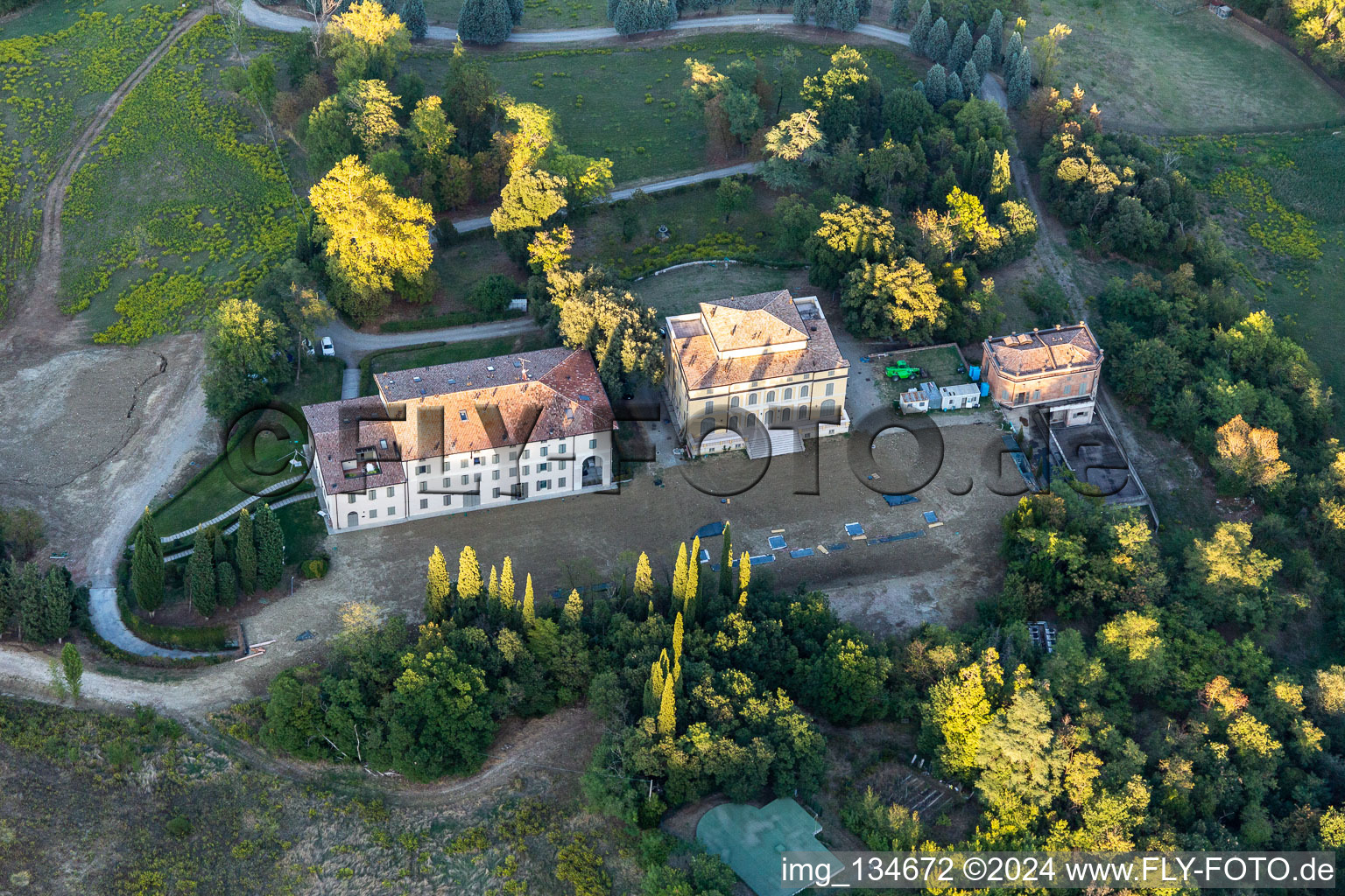 Oblique view of Casalgrande in the state Reggio Emilia, Italy