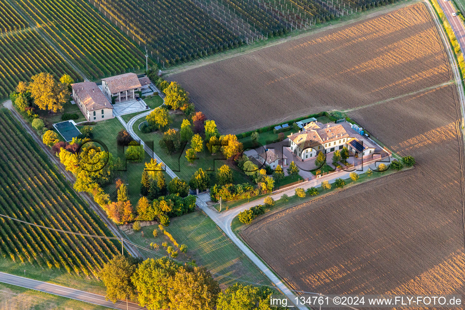 Aerial view of District Fellegara in Scandiano in the state Reggio Emilia, Italy