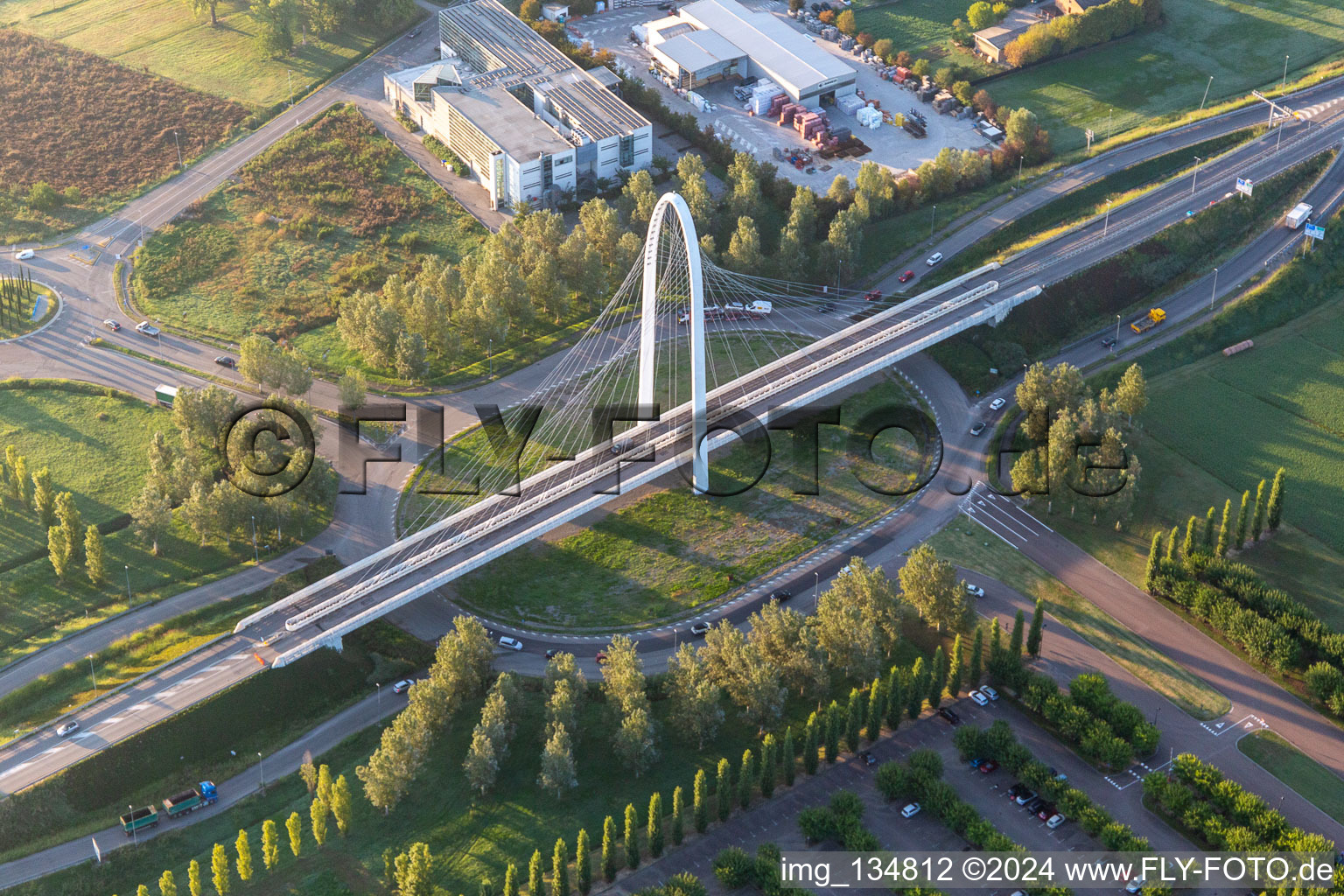 Vela di Calatrava Bridge SOUTH in Reggio nell’Emilia in the state Reggio Emilia, Italy