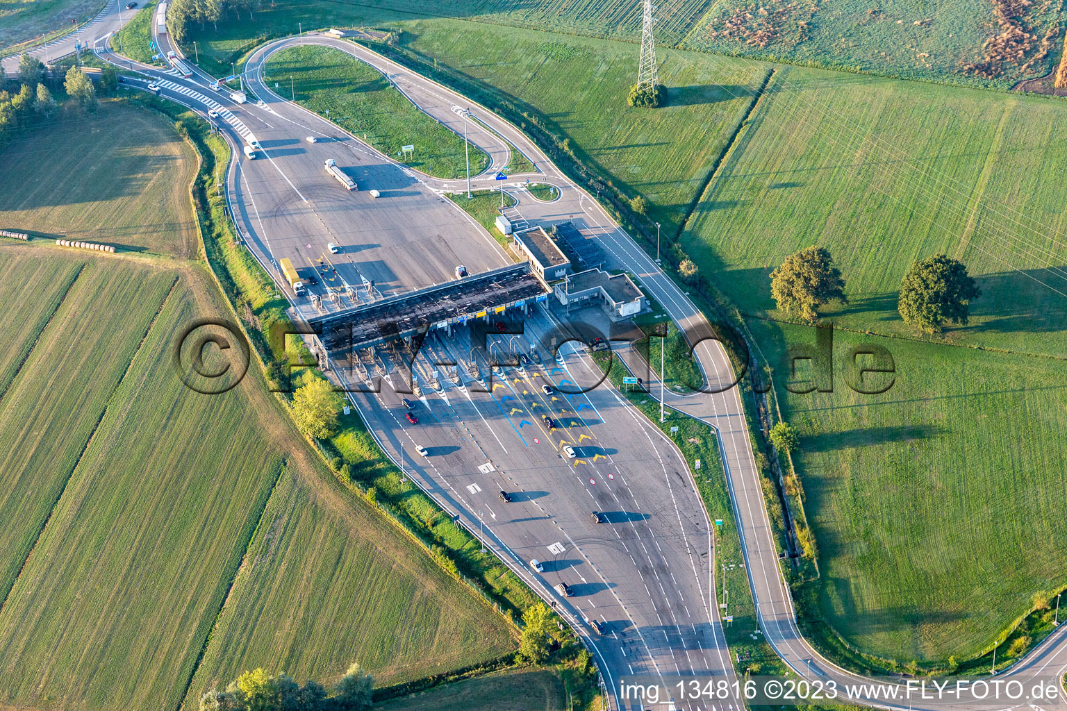 Casello toll booth A1 motorway Reggio Emilia in Reggio nell’Emilia in the state Reggio Emilia, Italy
