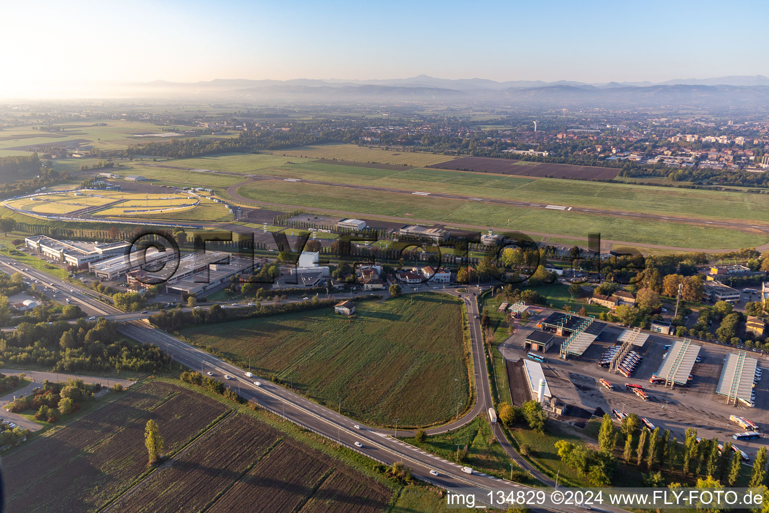 Oblique view of Reggio Emilia Aeroporto di Reggio Emilia - LIDE in Reggio nell’Emilia in the state Reggio Emilia, Italy