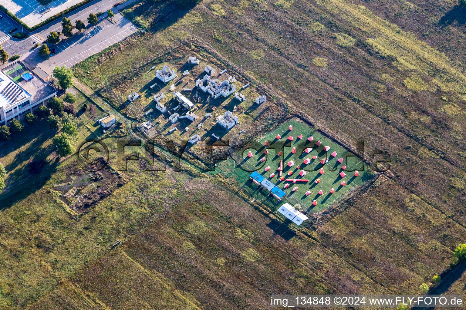 Aerial view of Paintball Modena in Modena in the state Modena, Italy