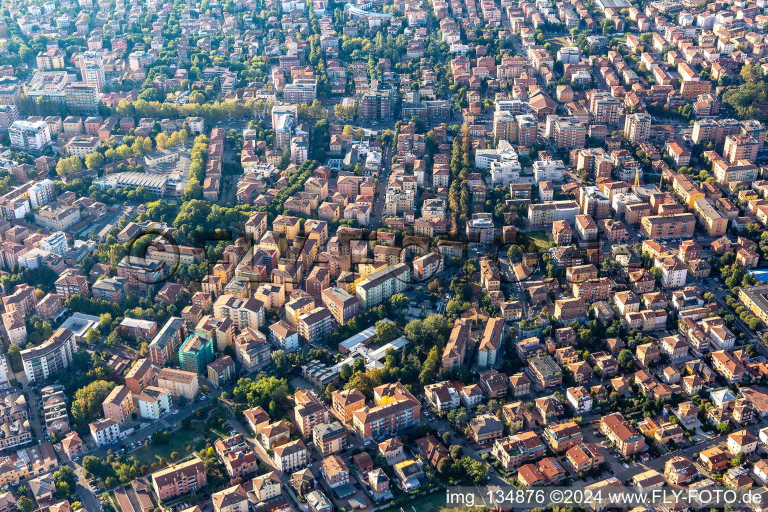 Aerial view of Modena in the state Modena, Italy