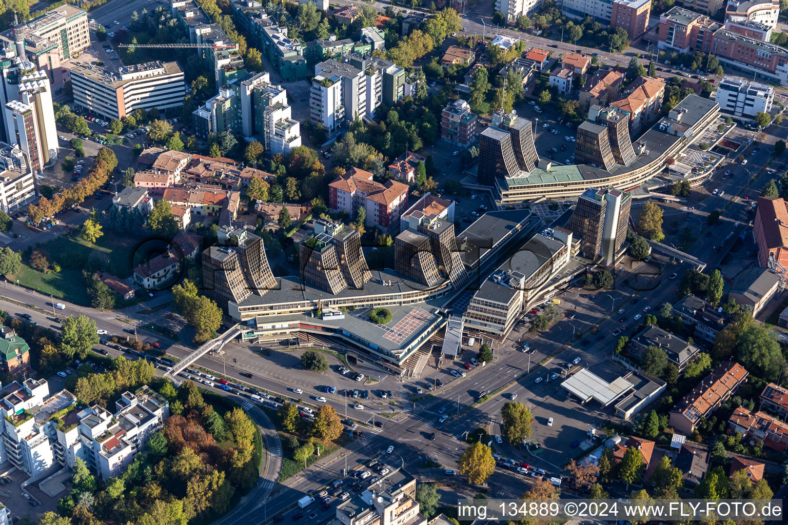 Aerial view of CONDOMINIO ZETADUE DIREZIONALE 70 in Modena in the state Modena, Italy