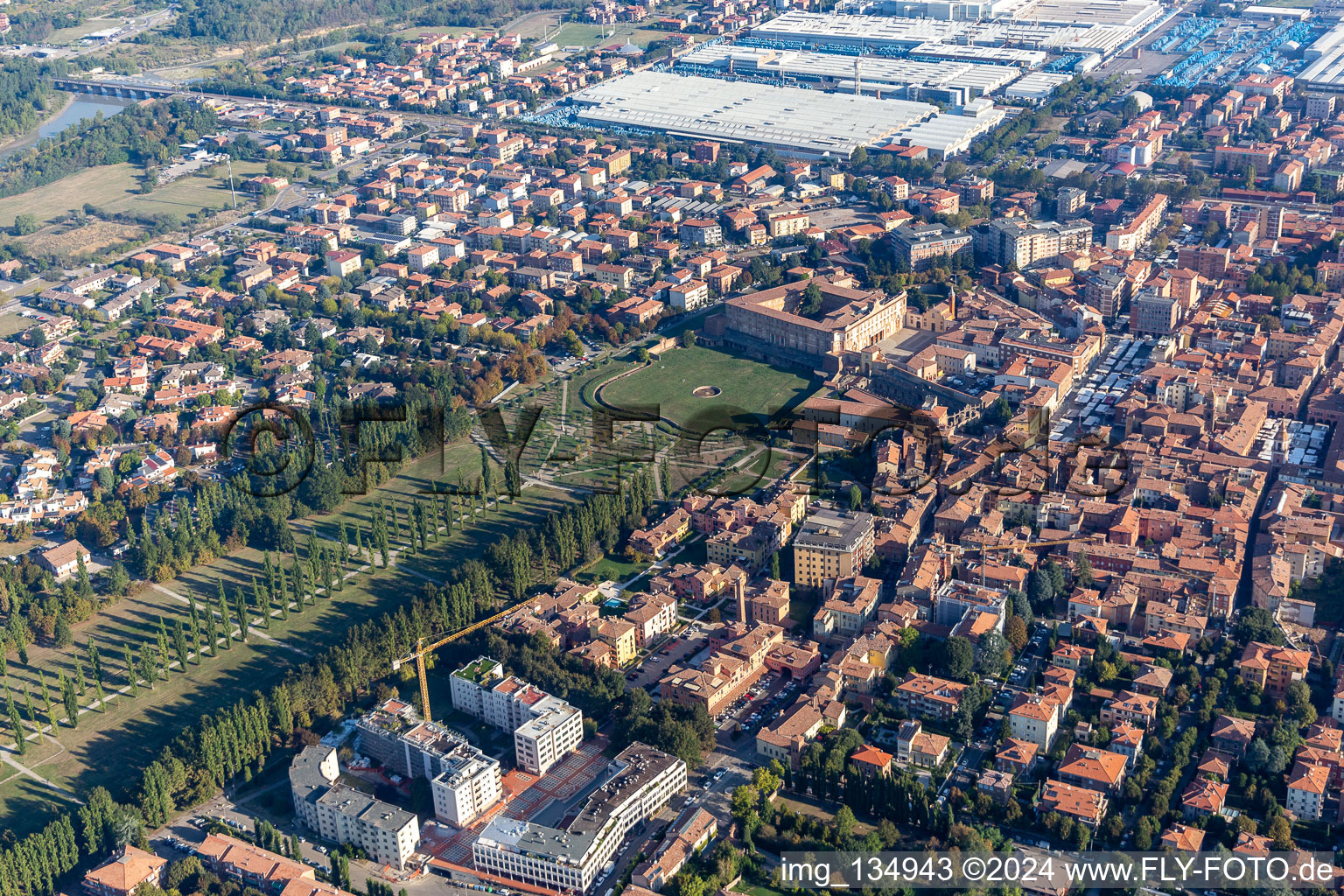 Parco Ducale, Giardini Ducali and Palazzo Ducale in Sassuolo in the state Modena, Italy