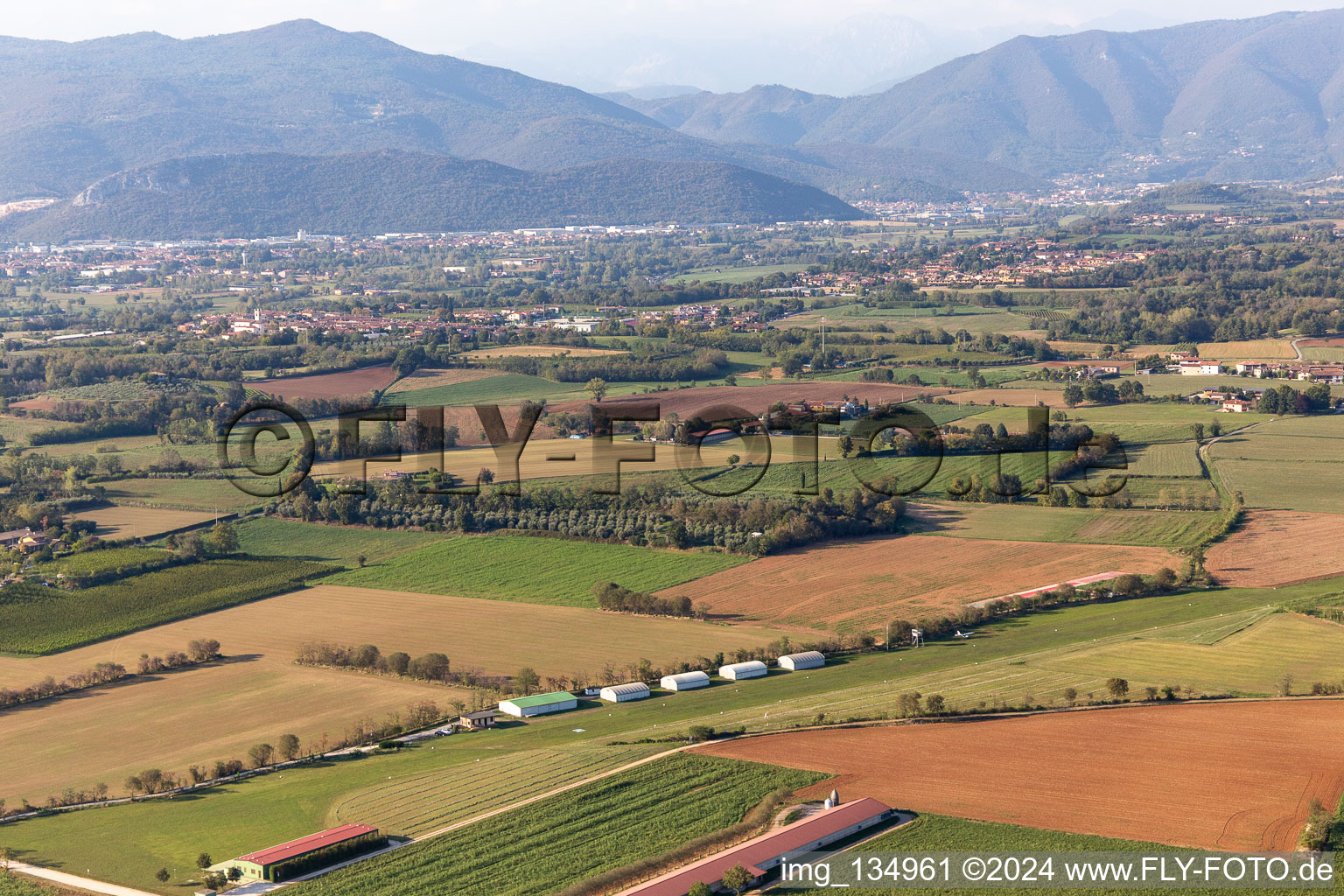 Silvio Scaroni Airport in Bedizzole in the state Brescia, Italy