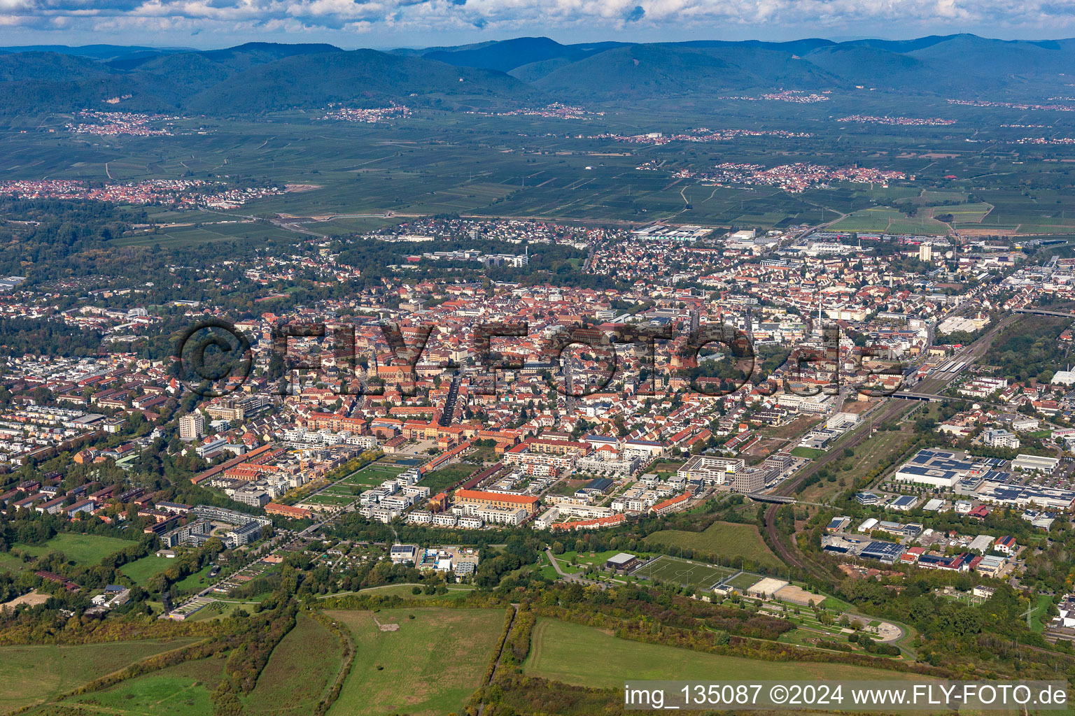 Downtown from the south in Landau in der Pfalz in the state Rhineland-Palatinate, Germany