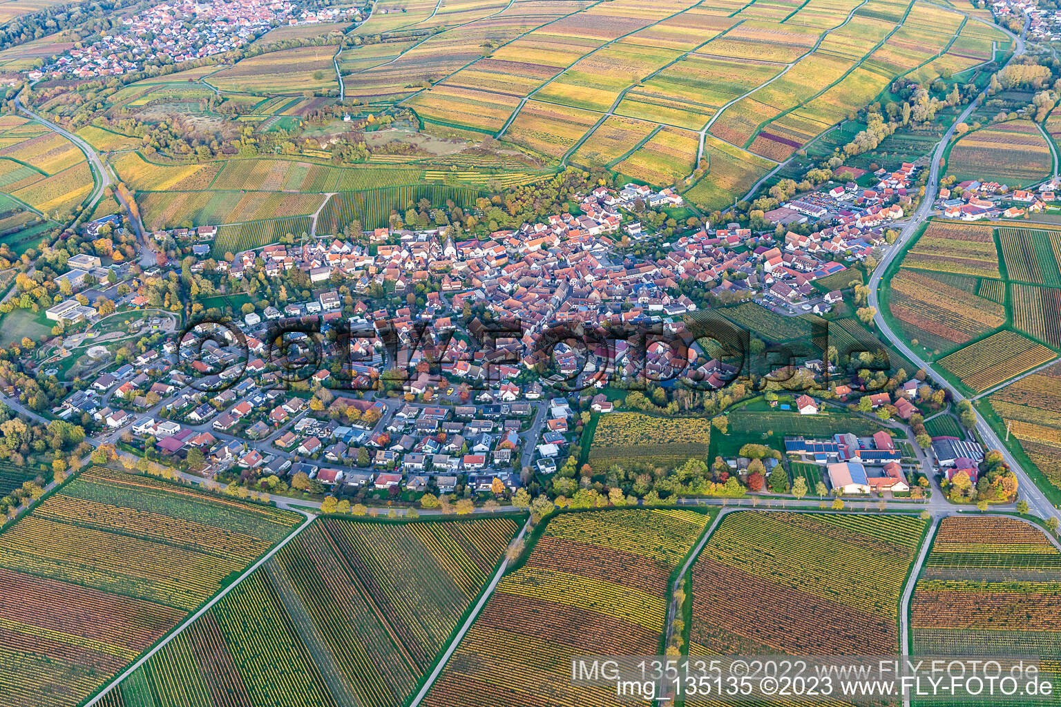 District Ilbesheim in Ilbesheim bei Landau in der Pfalz in the state Rhineland-Palatinate, Germany from above