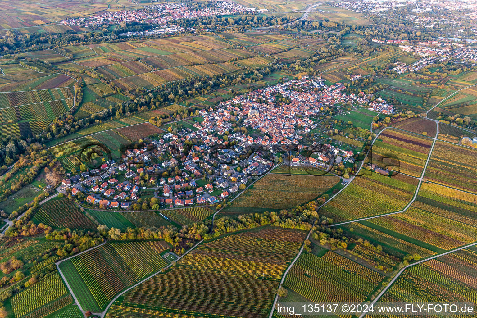 District Arzheim in Landau in der Pfalz in the state Rhineland-Palatinate, Germany out of the air