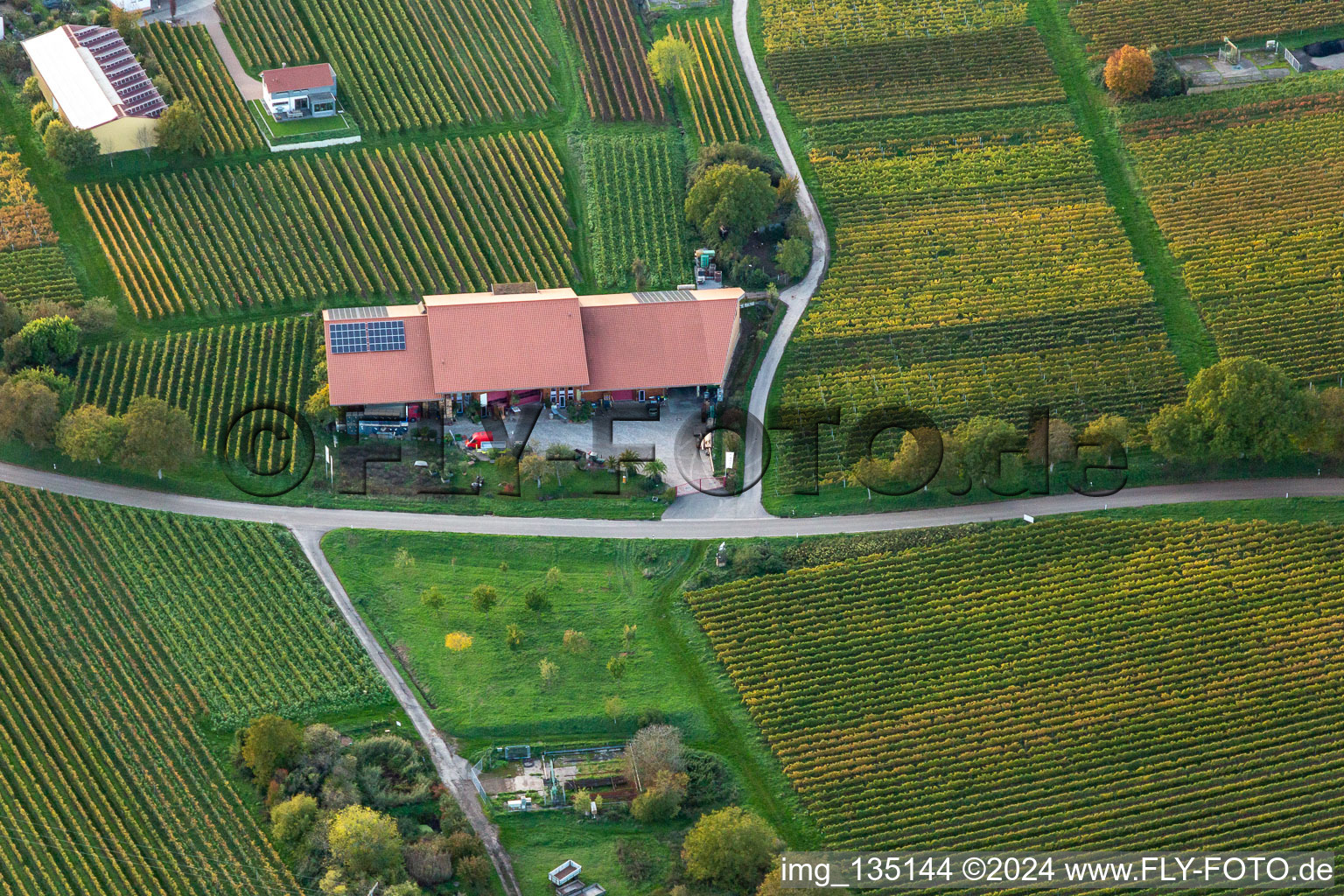 Bird's eye view of District Nußdorf in Landau in der Pfalz in the state Rhineland-Palatinate, Germany