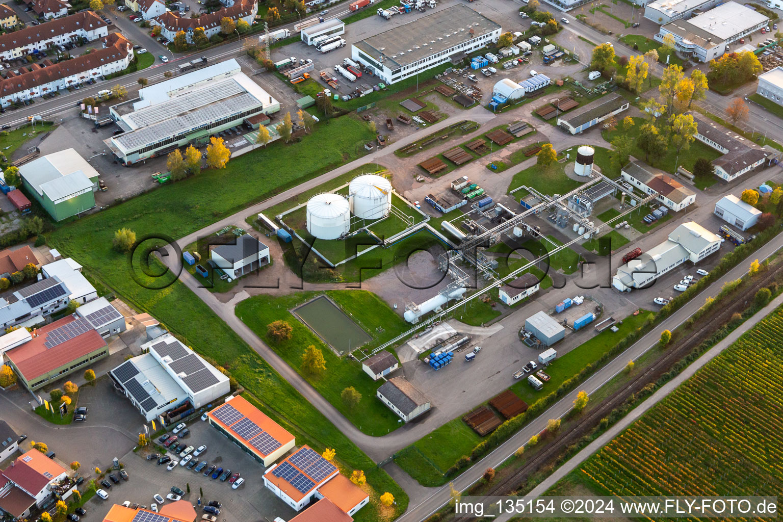 Asphalt mixing plant Landau Juchem KG in Landau in der Pfalz in the state Rhineland-Palatinate, Germany