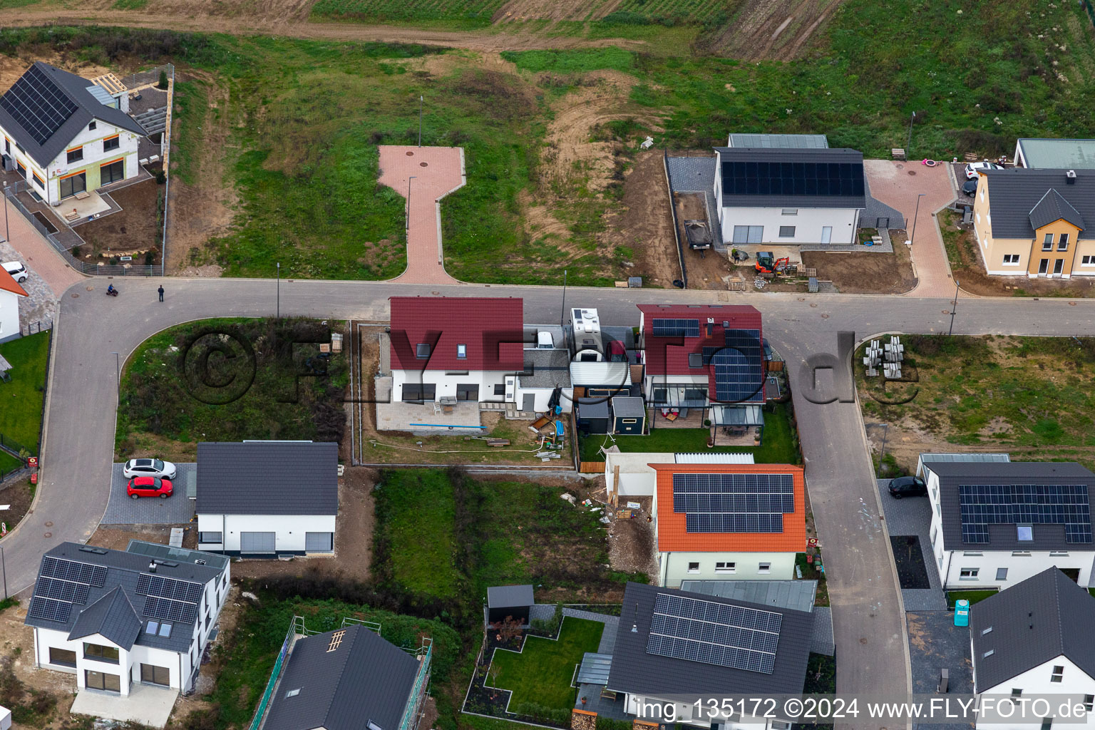 New development area K2 in Kandel in the state Rhineland-Palatinate, Germany seen from a drone