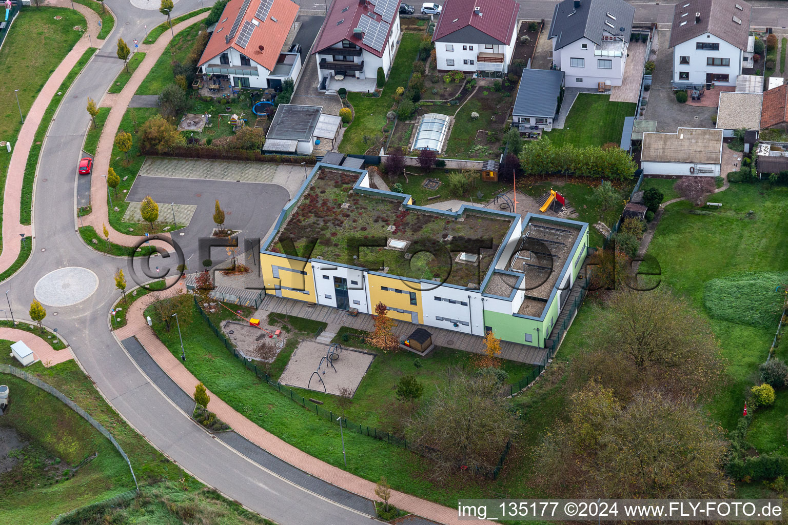 Kandel in the state Rhineland-Palatinate, Germany from above