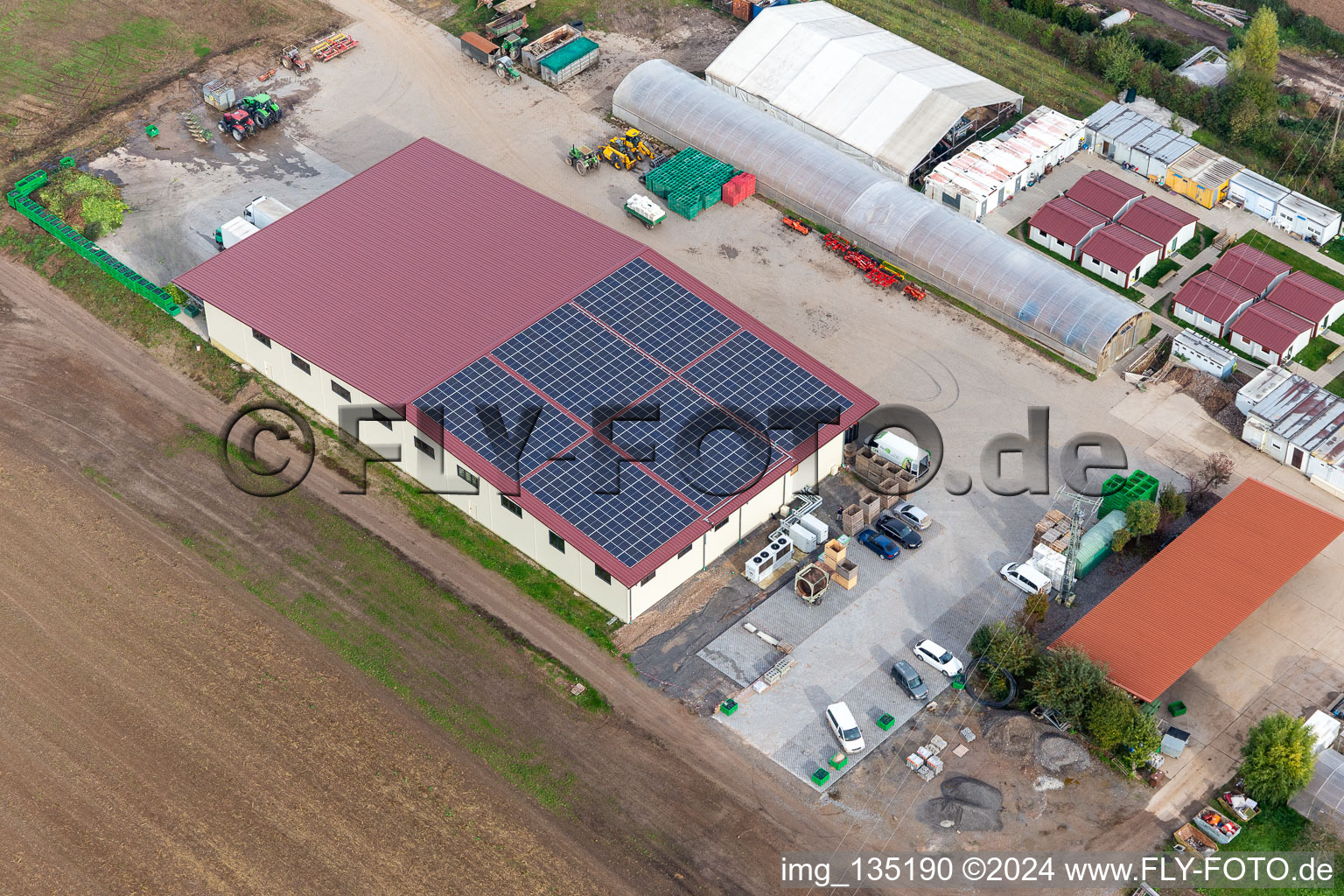 Aerial photograpy of Organic farm Kugelmann in Kandel in the state Rhineland-Palatinate, Germany