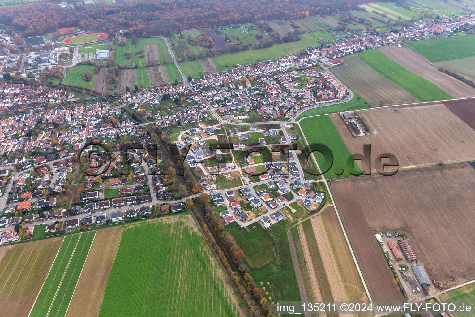 New development area K2 in Kandel in the state Rhineland-Palatinate, Germany