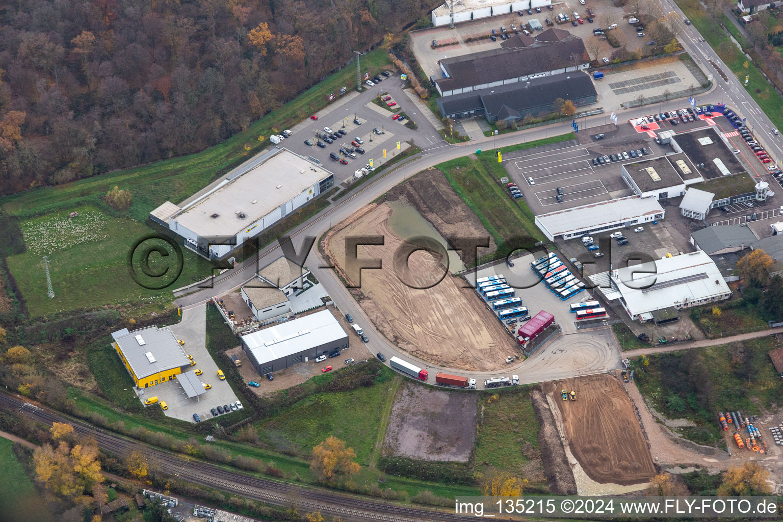 Lauterburger Strasse commercial area in Kandel in the state Rhineland-Palatinate, Germany