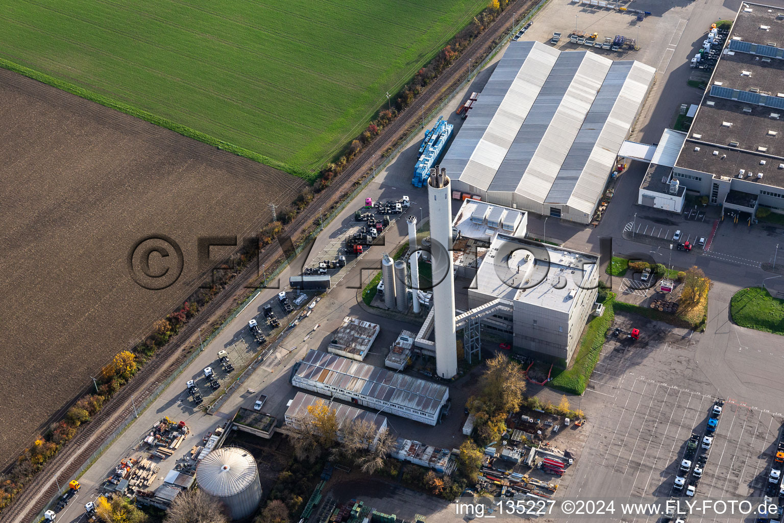 Power plant of Daimer Truck AG in Wörth am Rhein in the state Rhineland-Palatinate, Germany