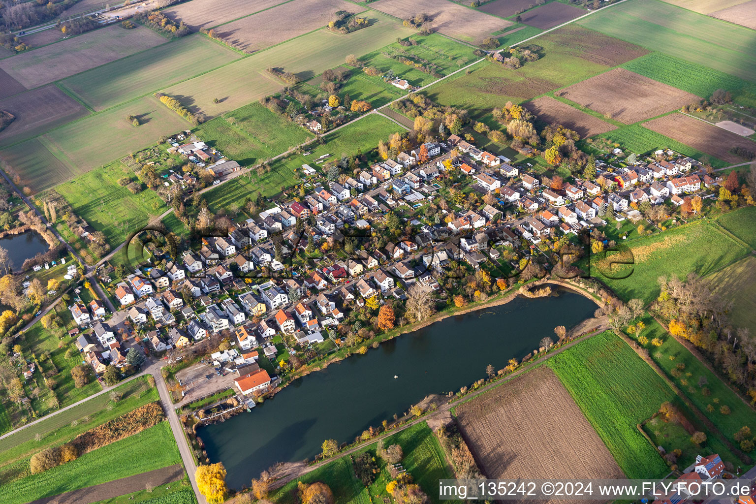 Bruchweg in the district Knielingen in Karlsruhe in the state Baden-Wuerttemberg, Germany