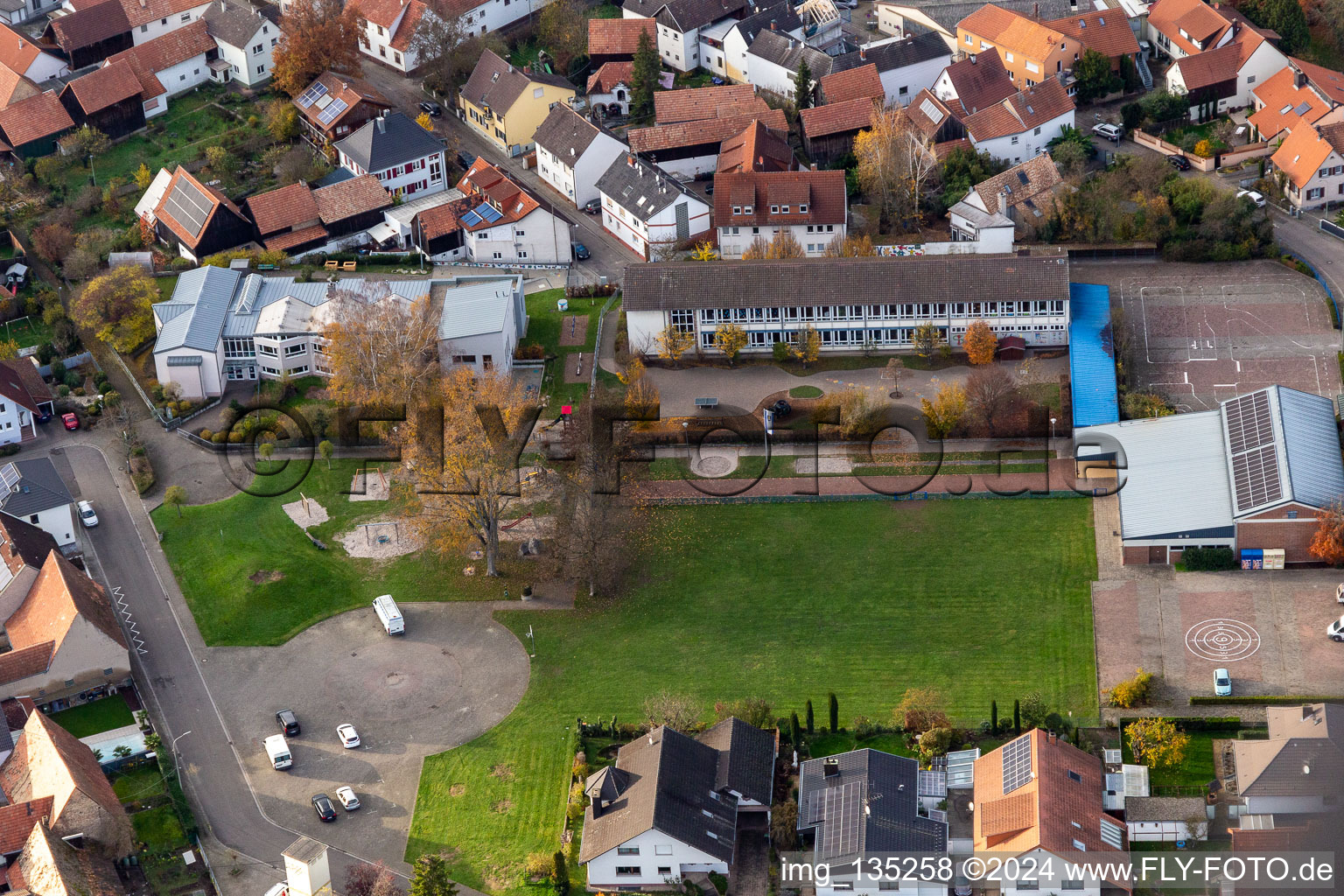 Primary school in Neupotz in the state Rhineland-Palatinate, Germany