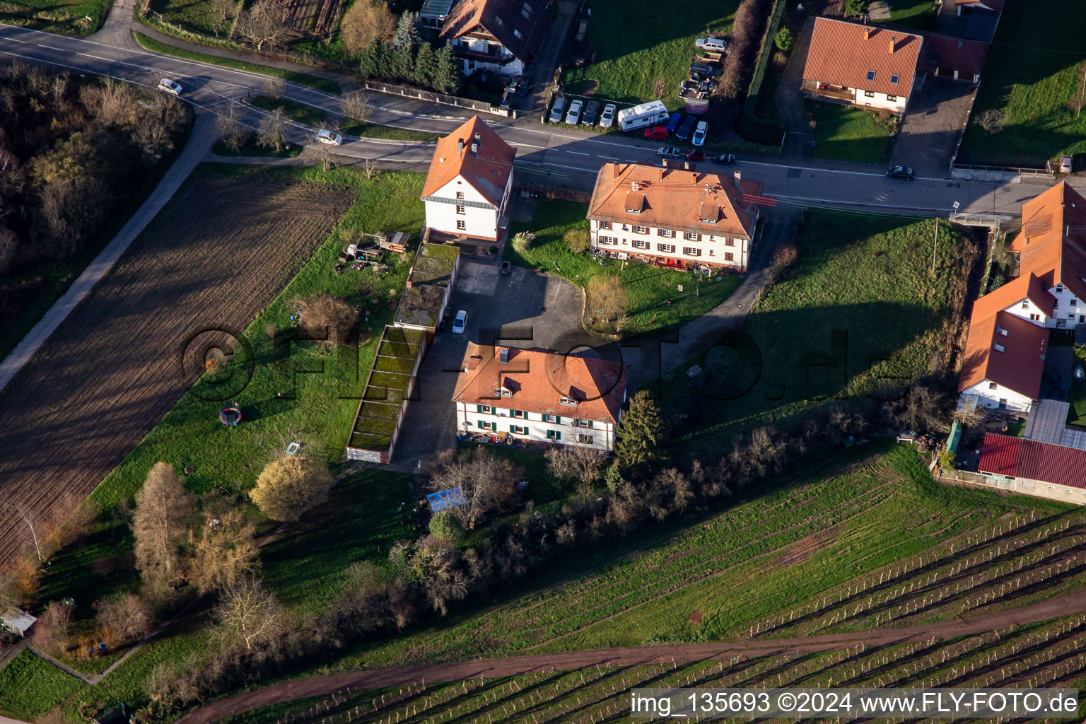 Aerial photograpy of Schweighofen in the state Rhineland-Palatinate, Germany