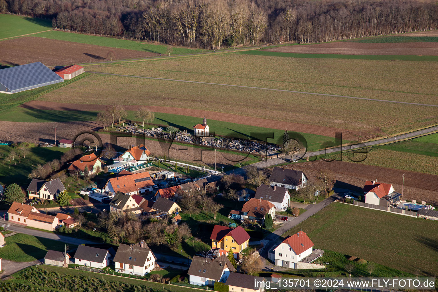 Cemetery on the D244 in Salmbach in the state Bas-Rhin, France