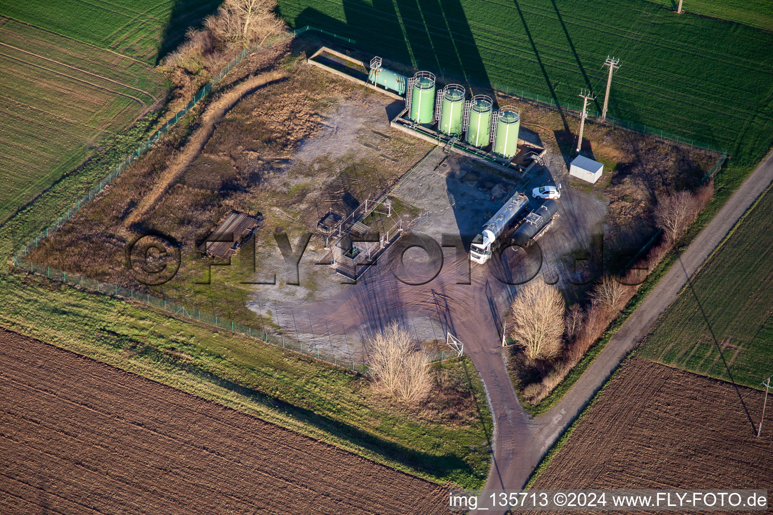 Emptying the oil tanks in Niederlauterbach in the state Bas-Rhin, France