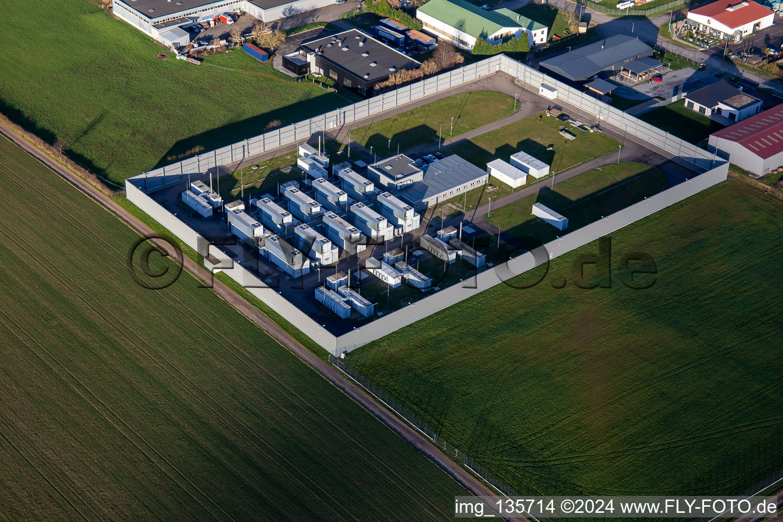 Facilities on the gravel path in Niederlauterbach in the state Bas-Rhin, France