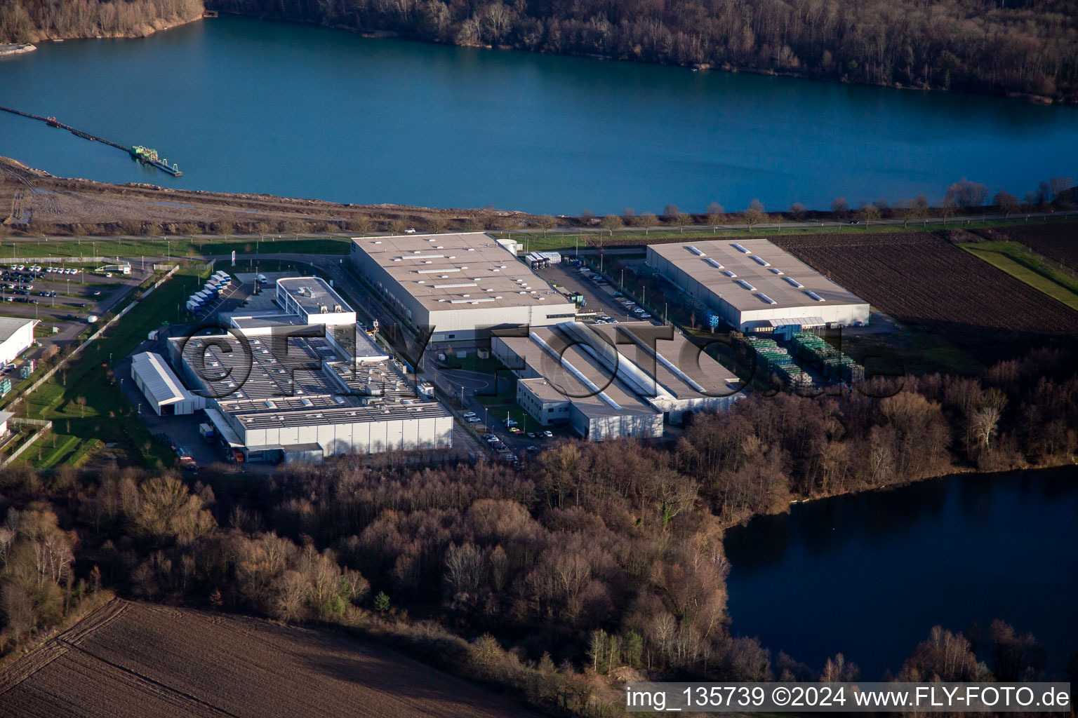 Industrial area Faureciastrasse Groke GmbH in Hagenbach in the state Rhineland-Palatinate, Germany