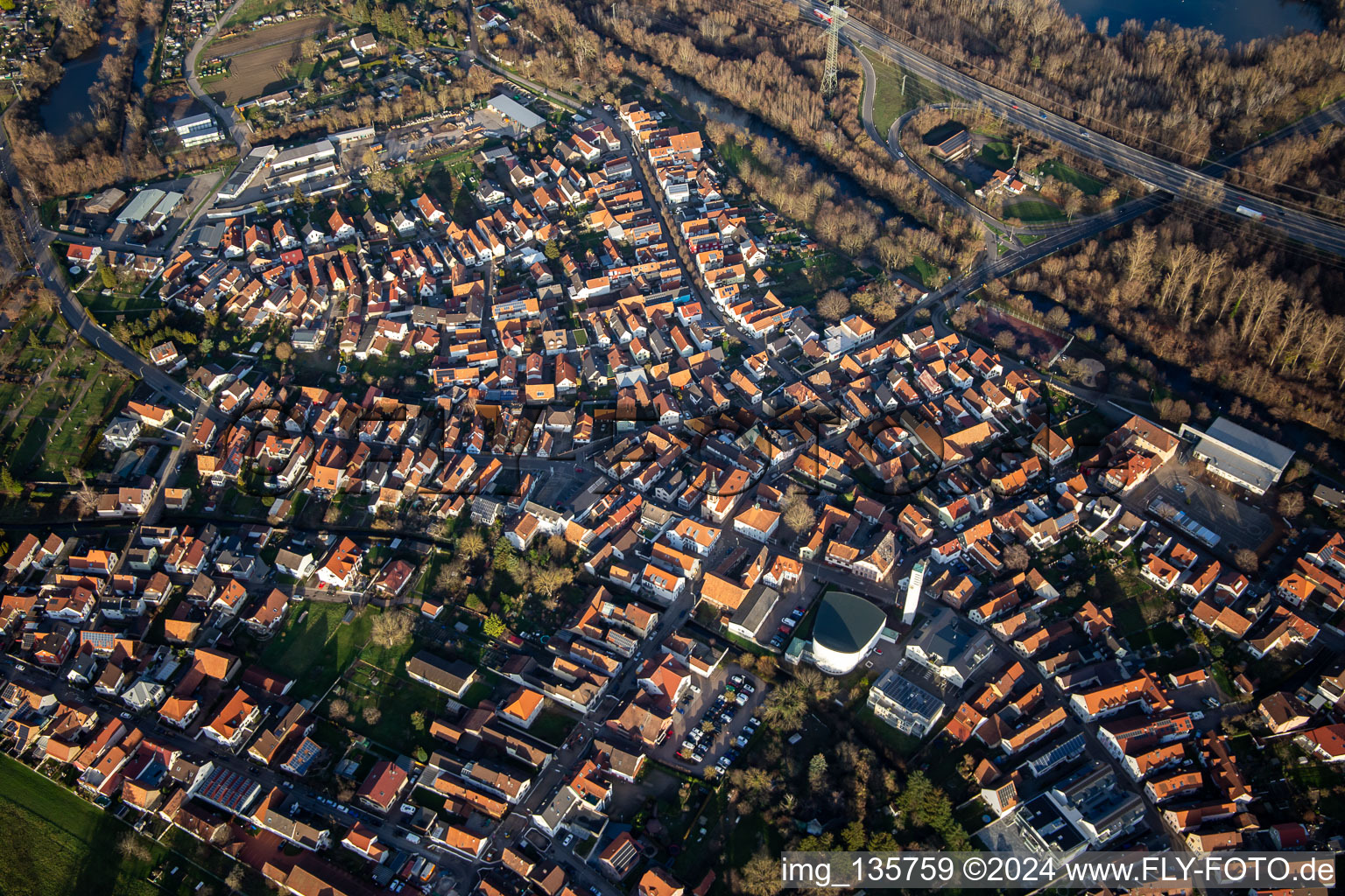 Luitpoldstrasse Ottstr in Wörth am Rhein in the state Rhineland-Palatinate, Germany