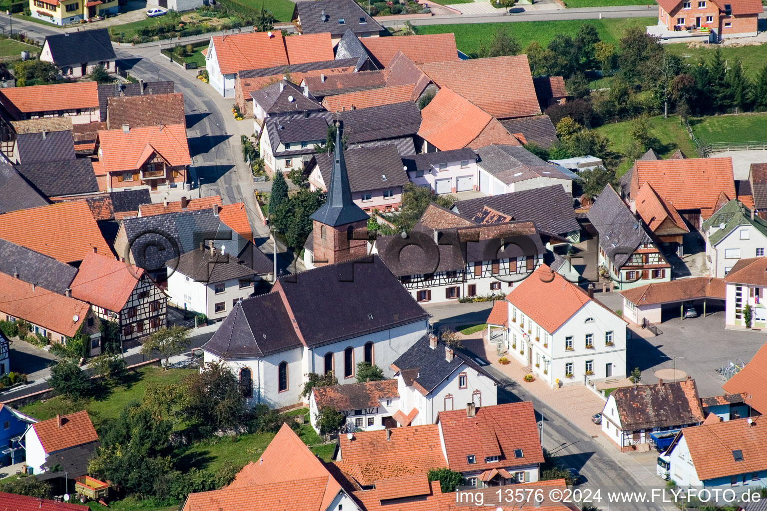 Oblique view of Salmbach in the state Bas-Rhin, France