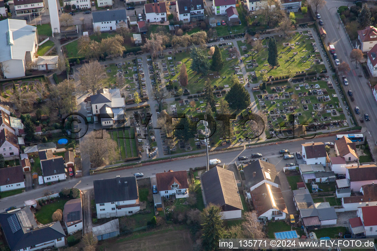 Cemetery in Kandel in the state Rhineland-Palatinate, Germany