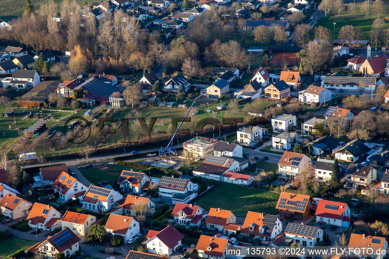 New construction site Jakob-Becker-Straße in the district Mörzheim in Landau in der Pfalz in the state Rhineland-Palatinate, Germany