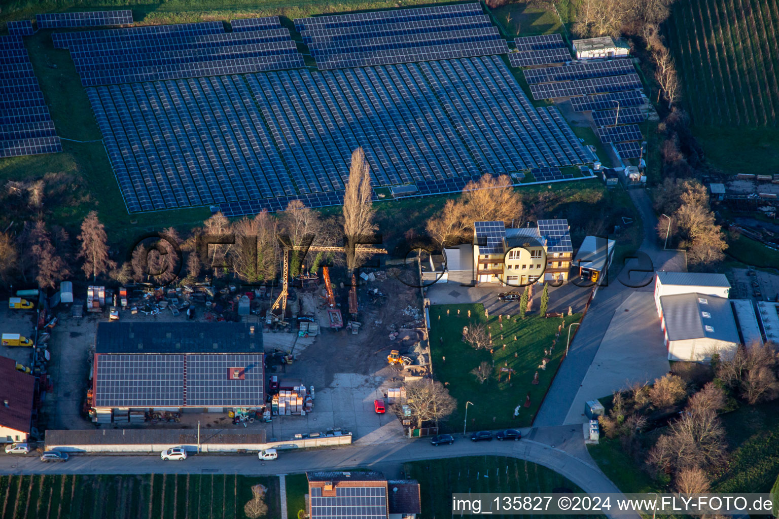 Solar field at Hainbachtal in Böchingen in the state Rhineland-Palatinate, Germany