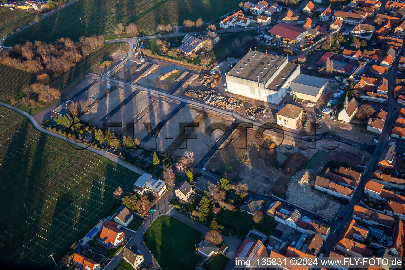 New development area Friedhofstr in Böchingen in the state Rhineland-Palatinate, Germany