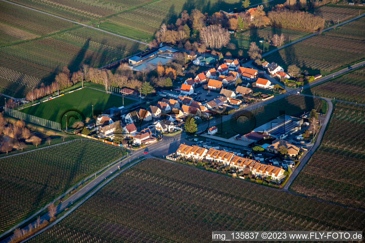 Leonhard-Eckel-Settlement in Edesheim in the state Rhineland-Palatinate, Germany