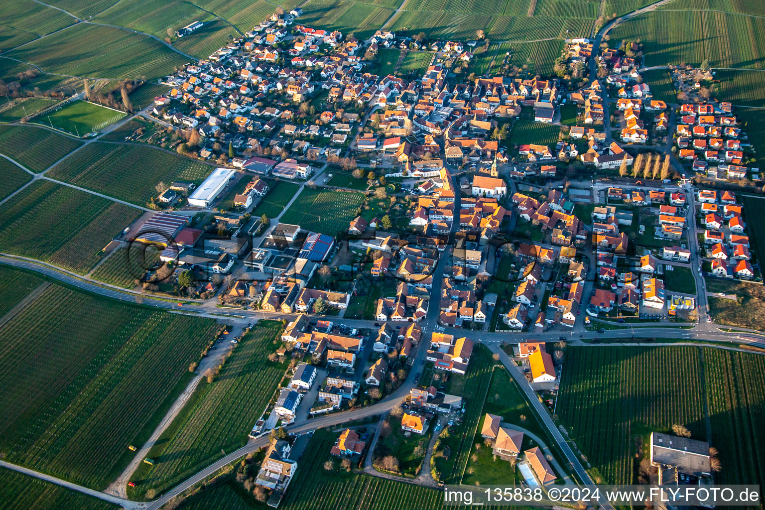 From the south in Hainfeld in the state Rhineland-Palatinate, Germany