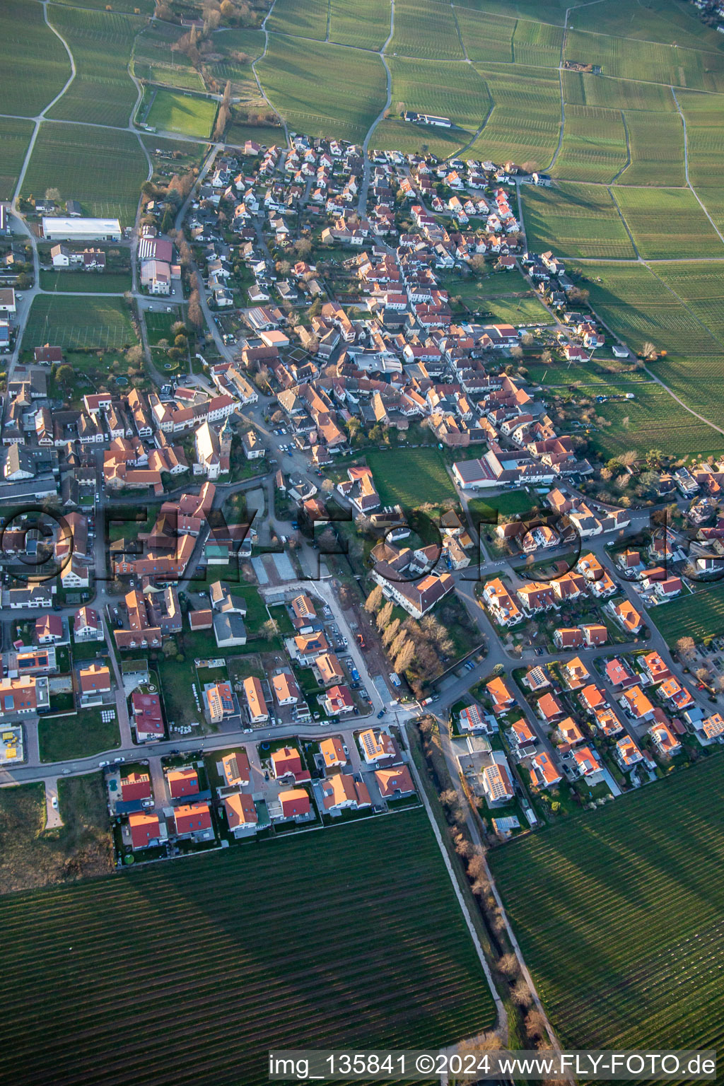 From the east in Hainfeld in the state Rhineland-Palatinate, Germany