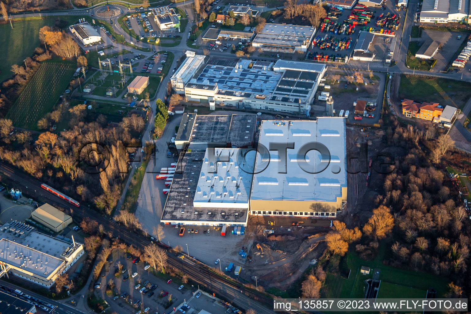 Oblique view of Biffar GmbH & Co. KG in Edenkoben in the state Rhineland-Palatinate, Germany