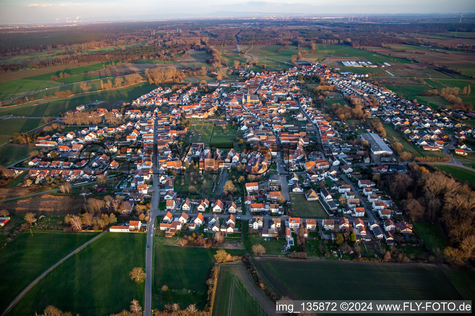 From the east in the district Geinsheim in Neustadt an der Weinstraße in the state Rhineland-Palatinate, Germany