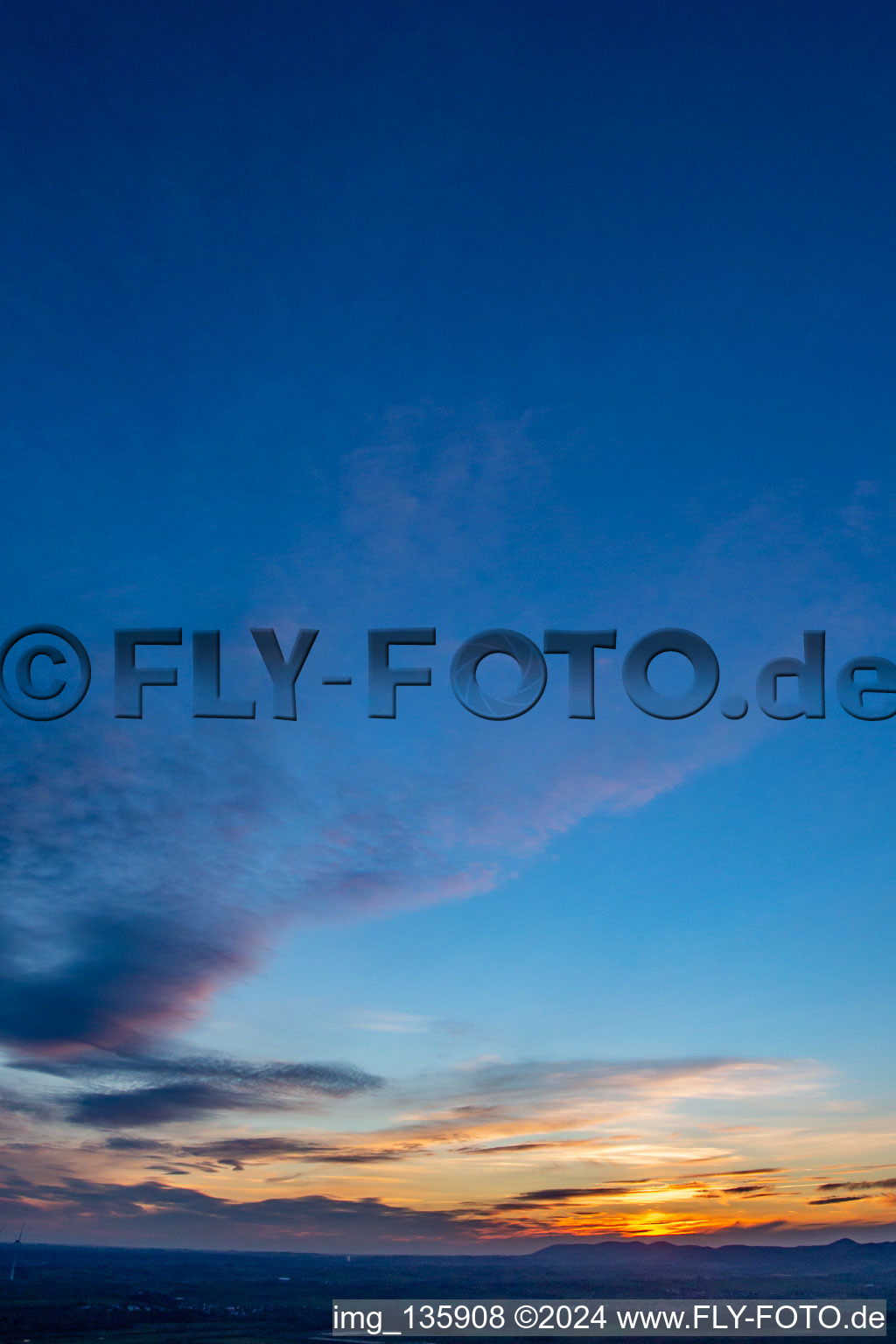 Horbachtal at sunset in the district Mühlhofen in Billigheim-Ingenheim in the state Rhineland-Palatinate, Germany