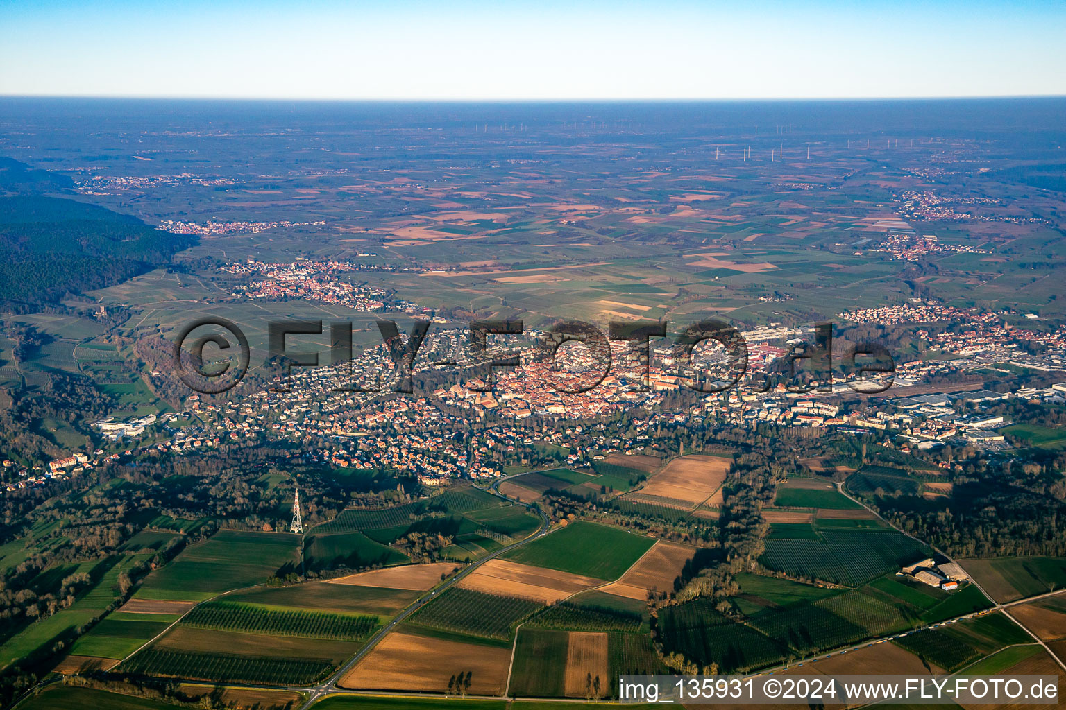 From the southwest in Wissembourg in the state Bas-Rhin, France