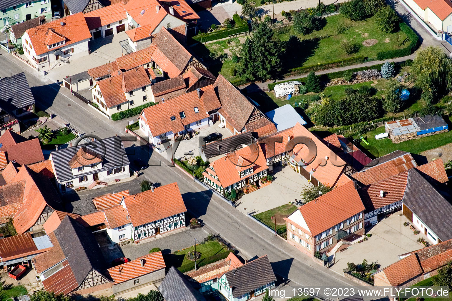 Schleithal in the state Bas-Rhin, France out of the air
