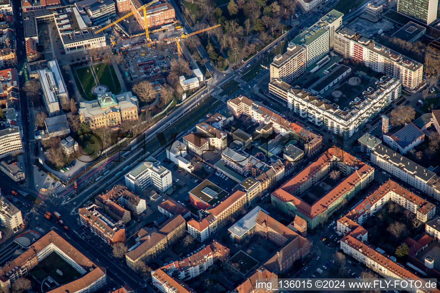 Hereditary Grand Ducal Palace on Kriegsstraße Amalienstr in the district Innenstadt-West in Karlsruhe in the state Baden-Wuerttemberg, Germany