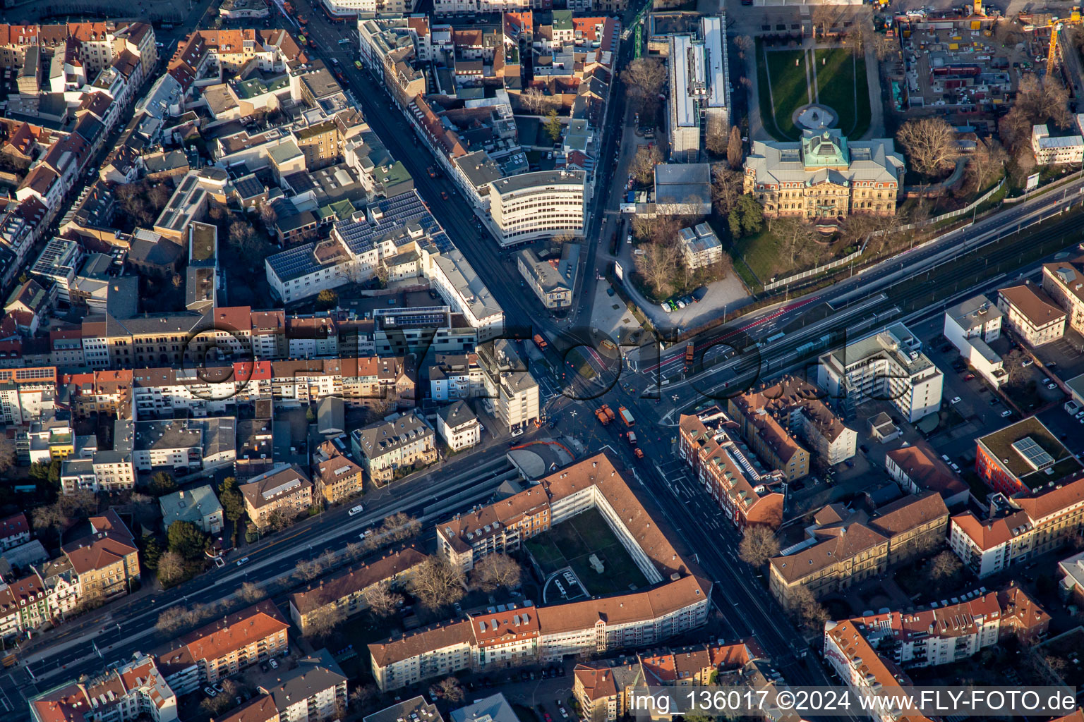 Kriegsstrasse x Karlstr in the district Innenstadt-West in Karlsruhe in the state Baden-Wuerttemberg, Germany